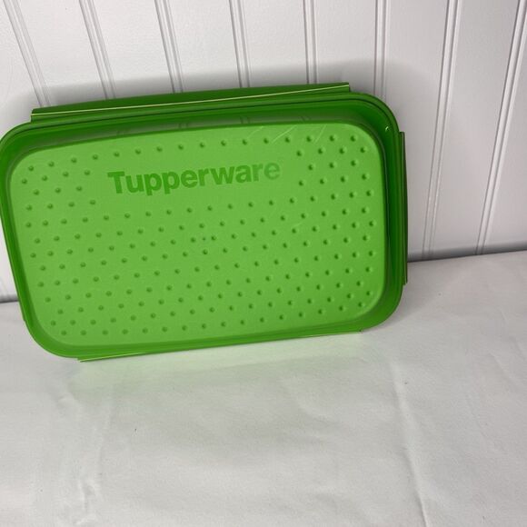 Tupperware Rectangle Smart Prep Marinate Flip & Shake Breader Green Green 3pc - Picture 5 of 8